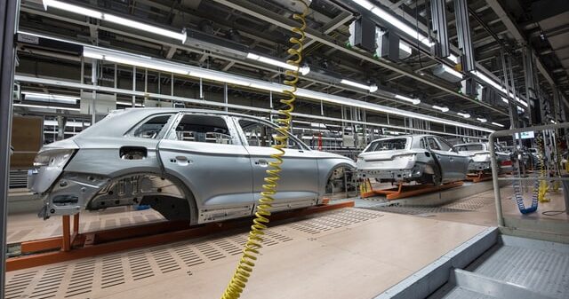 Audi, San José Chiapa, Puebla, Mexico en una de las plantas de manufactura de autos en México.